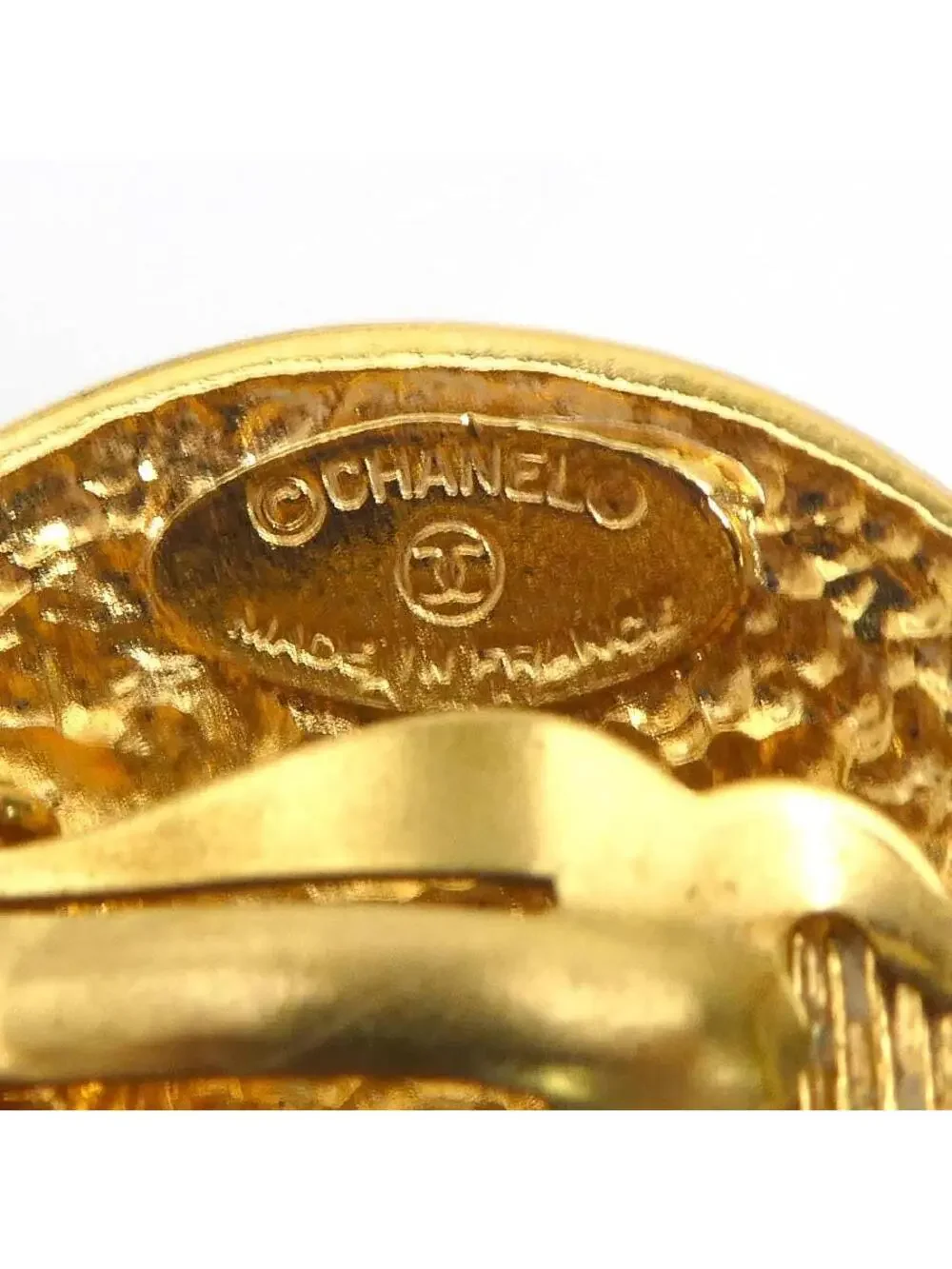 Auth Chanel Logo Earrings Gold Metal - #327013C25B